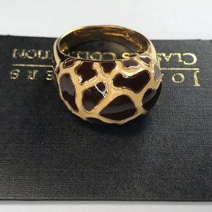 Joan Rivers Classics Collection Leopard Print Gold Ring